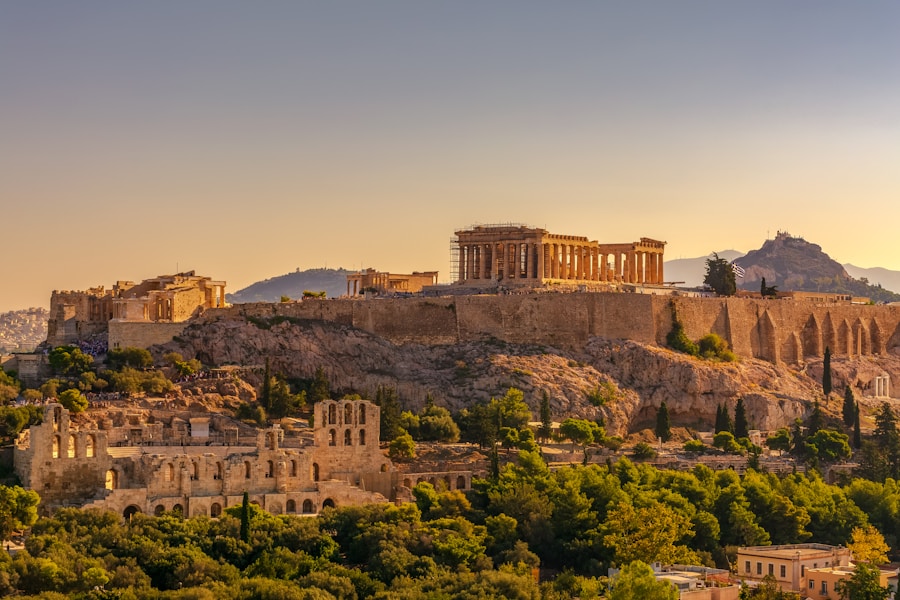 Αθηναϊκό τοπίο με αρχιτεκτονική